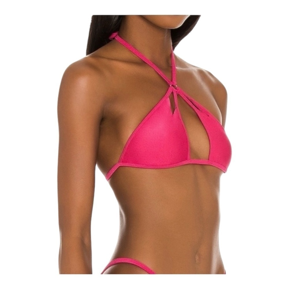 Lovewave the Crystal Bikini Top in Magenta NWT